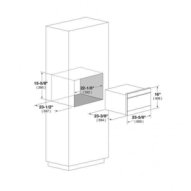 24" BUILTIN DRAWER MICROWAVE Fulgor Milano